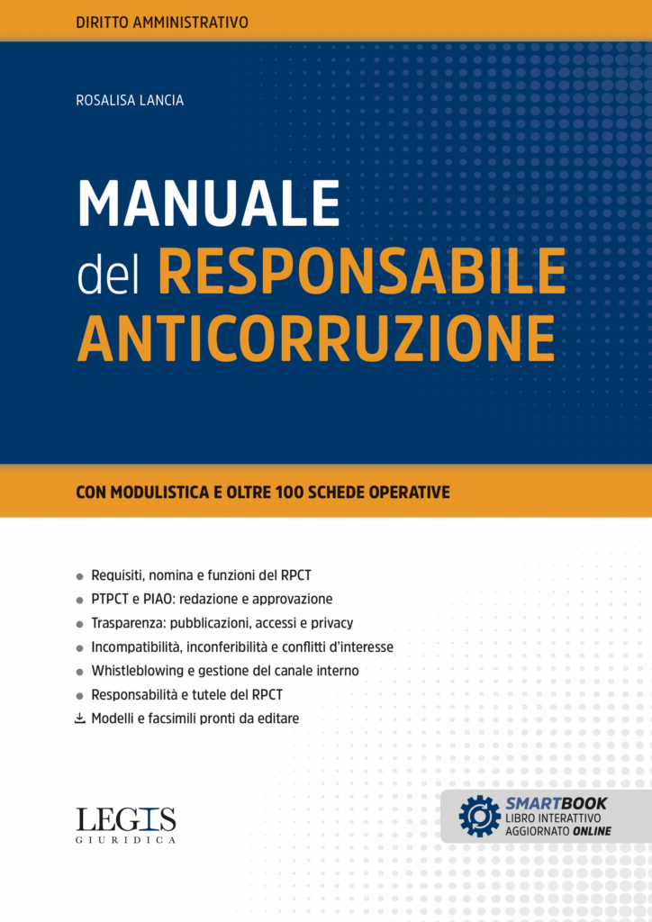 Copertina Manuale del Responsabile anticorruzione